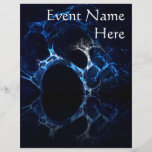 Moonlit Blue Cave Mouth, Fractal Art. Personalized Flyer