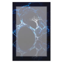 Moonlit Blue, Cave Mouth Reflection. Customizable stationery