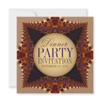 Moonlit Earth Lace Adult Dinner Party Invitations