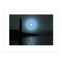 Moonlit lighthouse1 post cards