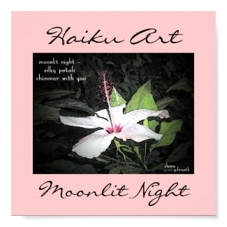 Moonlit Night Haiku Art Print print