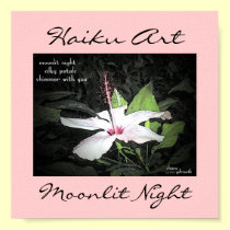 Moonlit Night Haiku Art Print