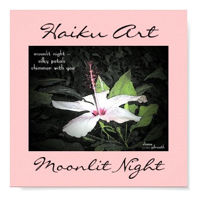 Moonlit Night Haiku Art Print by Reflekshins