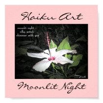 Moonlit Night Haiku Art Print