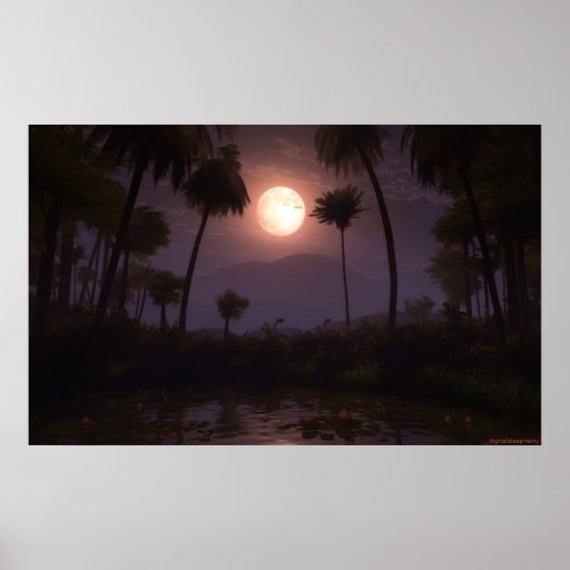 Moonlit Oasis (2012) Print