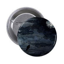 Moonlit Raven - Full Moon Art Pin