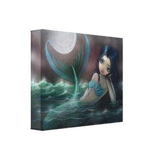 Moonlit River Gallery Wrapped Canvas Print wrappedcanvas