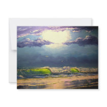 Moonlit Seascape Personalized Announcement