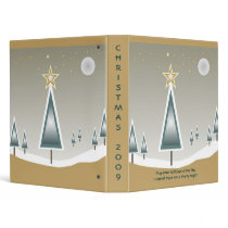 Moonlit Trees on a Starry Night Holiday Binder