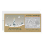 Moonlit Trees on a Starry Night Holiday Photo Card