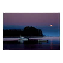 Moonrise, Cook's Cove, Guysborough County, N.S. posters
