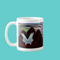 Moonrise over Butterfly Mountain Mug mugs