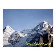 Moonrise over the Alps Post Card