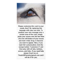 Moon's Reflection on Dog's Eye Customized Photo Card