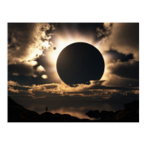 eclipse, sci-fi, alien, space, astronomy, wallpaper, desktop wallpaper, Postcard with custom graphic design