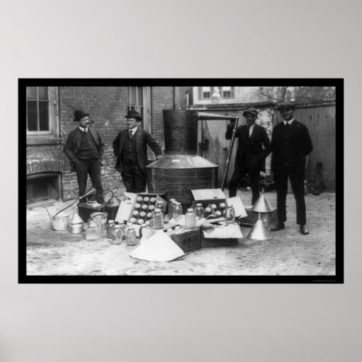 Moonshine Still IRS 1922 Print
