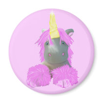Moonstone the unicorn magnets by Faeryhuggles Moonstone the unicorn magnets
