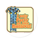 Moontower Party Round Sticker