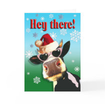 Mooootiful Christmas Cow Greeting Cards