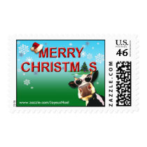 Mooootiful Christmas Cow Postage