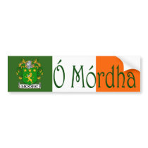 Moore Clan Irish/English Flag Bumper Sticker bumper stickers
