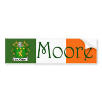 Moore Coat of Arms Flag Bumper Sticker bumper stickers
