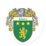 Moore Coat of Arms (Mantled) stickers