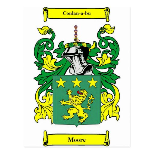Moore Coat of Arms Postcard | Zazzle