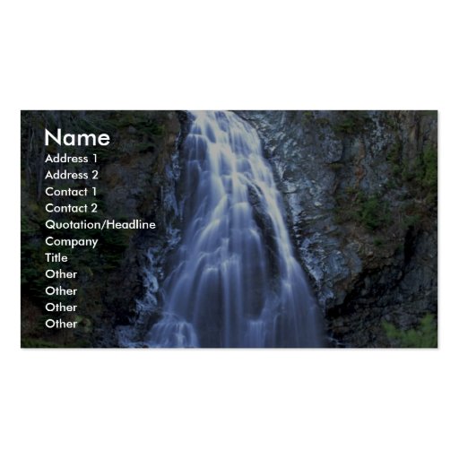Moore Creek Falls, Kitimat, British Columbia, Cana Business Card (front side)