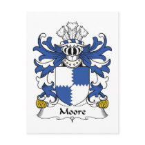 Moore Family Crest postcards