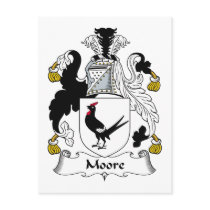 Moore Family Crest postcards