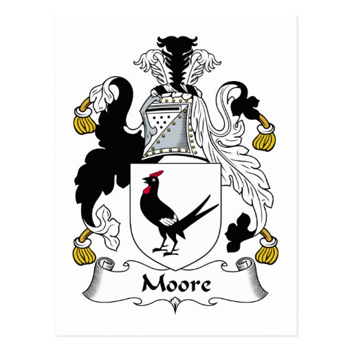 moore-family-crest-postcard-zazzle