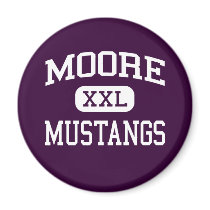 Moore - Mustangs - Traditional - Louisville magnets by customteamsportswear Moore - Mustangs - Traditional - Louisville magnets