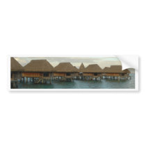 Moorea Huts at Dusk bumper stickers by bluehawaii218 Moorea Huts at Dusk bumper stickers