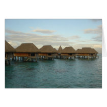 Moorea Huts at Dusk cards by bluehawaii218 Moorea Huts at Dusk cards