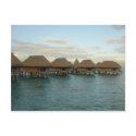 Moorea Huts at Dusk postcards