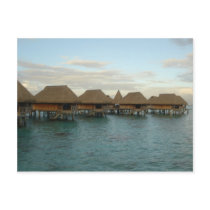 Moorea Huts at Dusk postcards by bluehawaii218 Moorea Huts at Dusk postcards