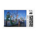 Moored Shrimp Boats postage