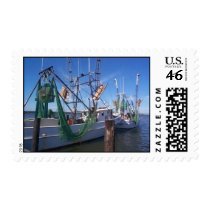 Moored Shrimp Boats postage by traxtech Moored Shrimp Boats postage