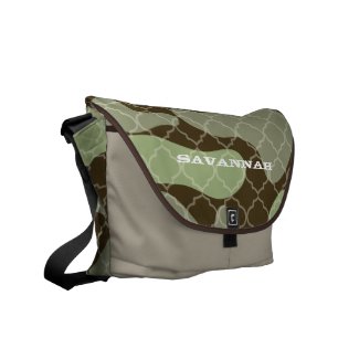 Moorish Tile Camo Pattern Commuter Bag rickshawmessengerbag