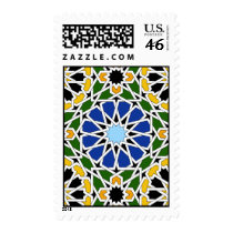 Moorish tile postage stamp