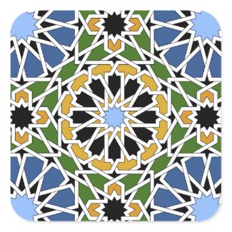 Moorish tile Square Sticker