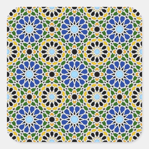 Moorish tile Square Sticker