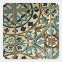 Moorish tile square stickers