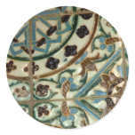 Moorish tile round stickers