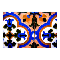 Moorish tile, The Alhambra, Spain posters