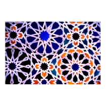 Moorish tile, The Alhambra, Spain posters
