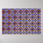 Moorish tile, The Alhambra, Spain Print