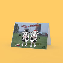 MOOry Christmas! cards by graphicdoodles MOOry Christmas! cards