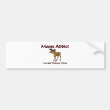 Moose Addict Bumper Sticker